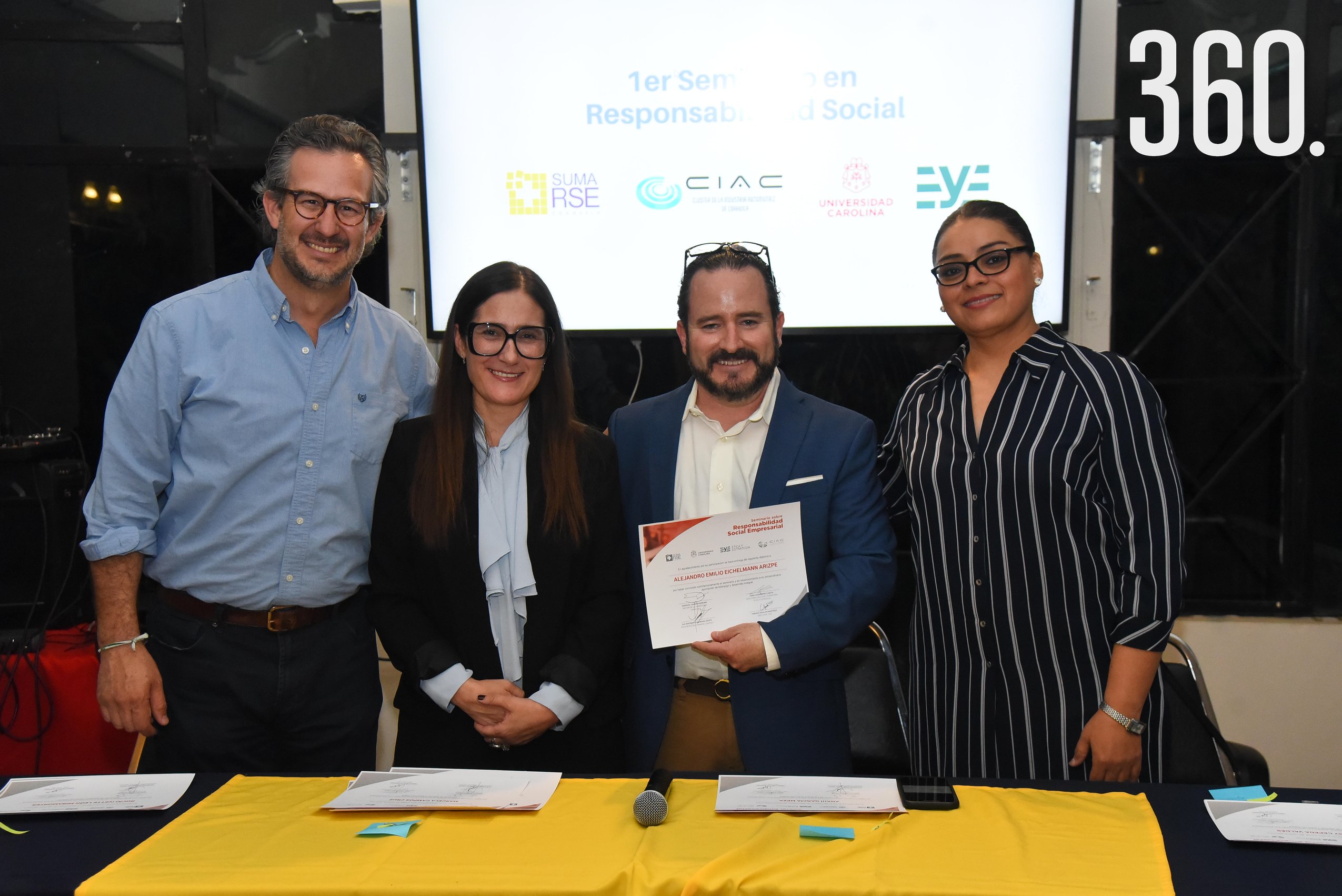 Emmanuel Garza, Karla Guerrero, Alejandro Eichelmann y Fabiola Aguilar.